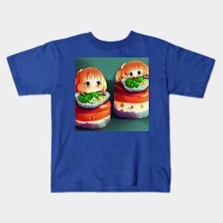 Kawaii Anime Sushi Kids T-Shirt